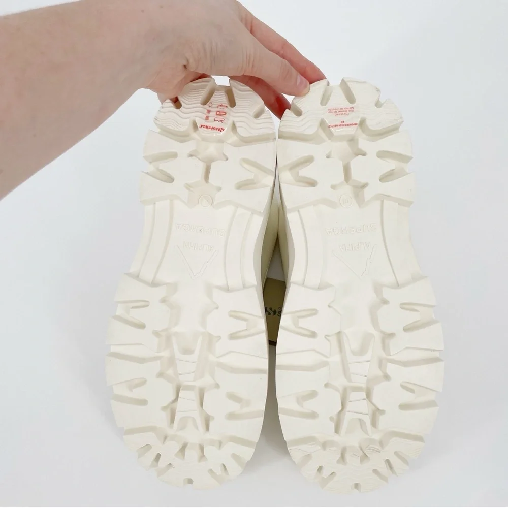 Superga Alpina High Top Lace Up Platform Lugged‎ Sole Sneakers Apex Mid Boots